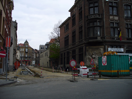 Schaerbeek chantier rue Verwée